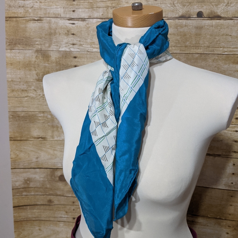 Vintage Adolfo Teal Scarf